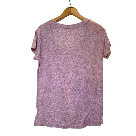 Garage Light Purple Lavender Heather Cap Sleeve Scoop Neck T Shirt XSmall - Picture 3 of 3